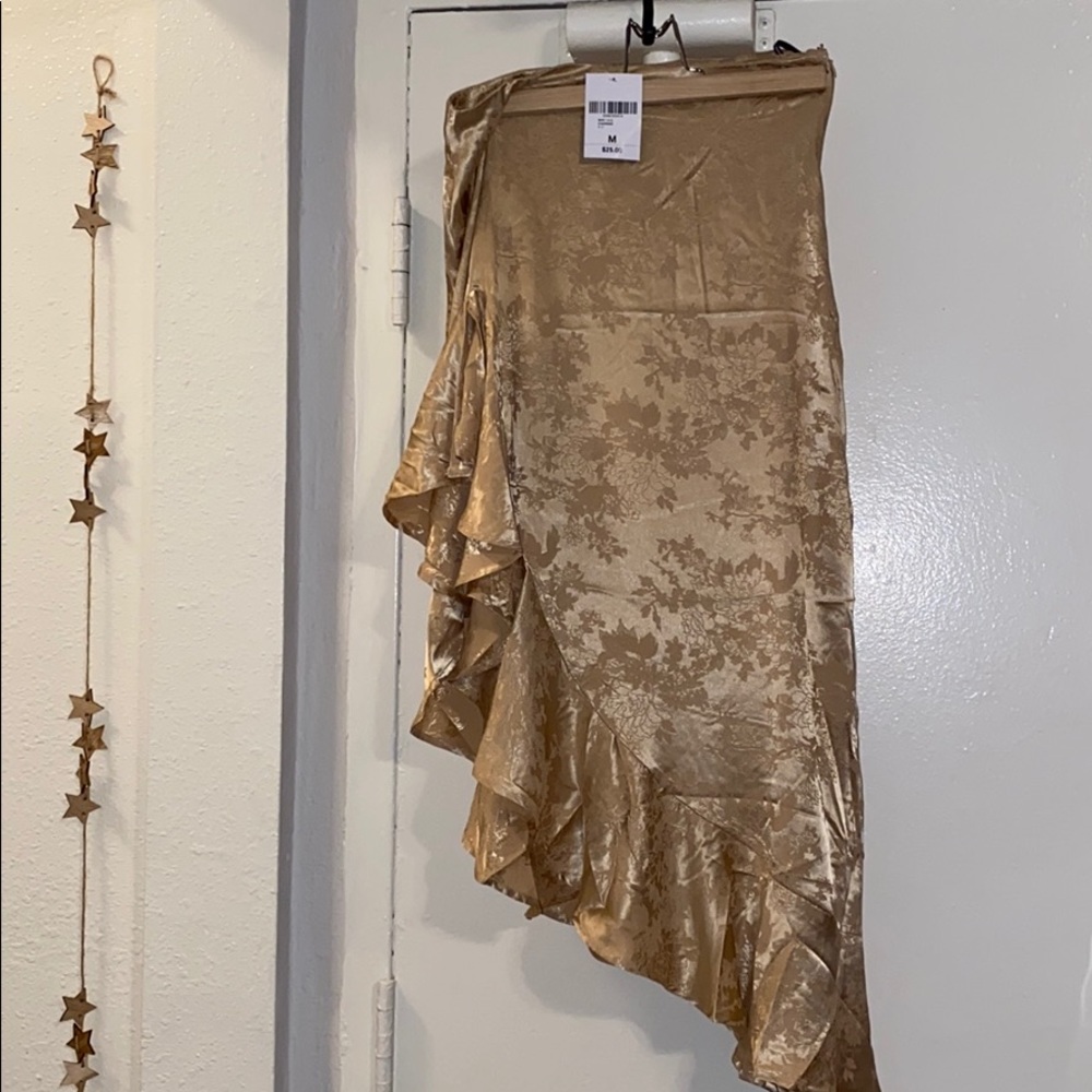 Satin High Low Skirt